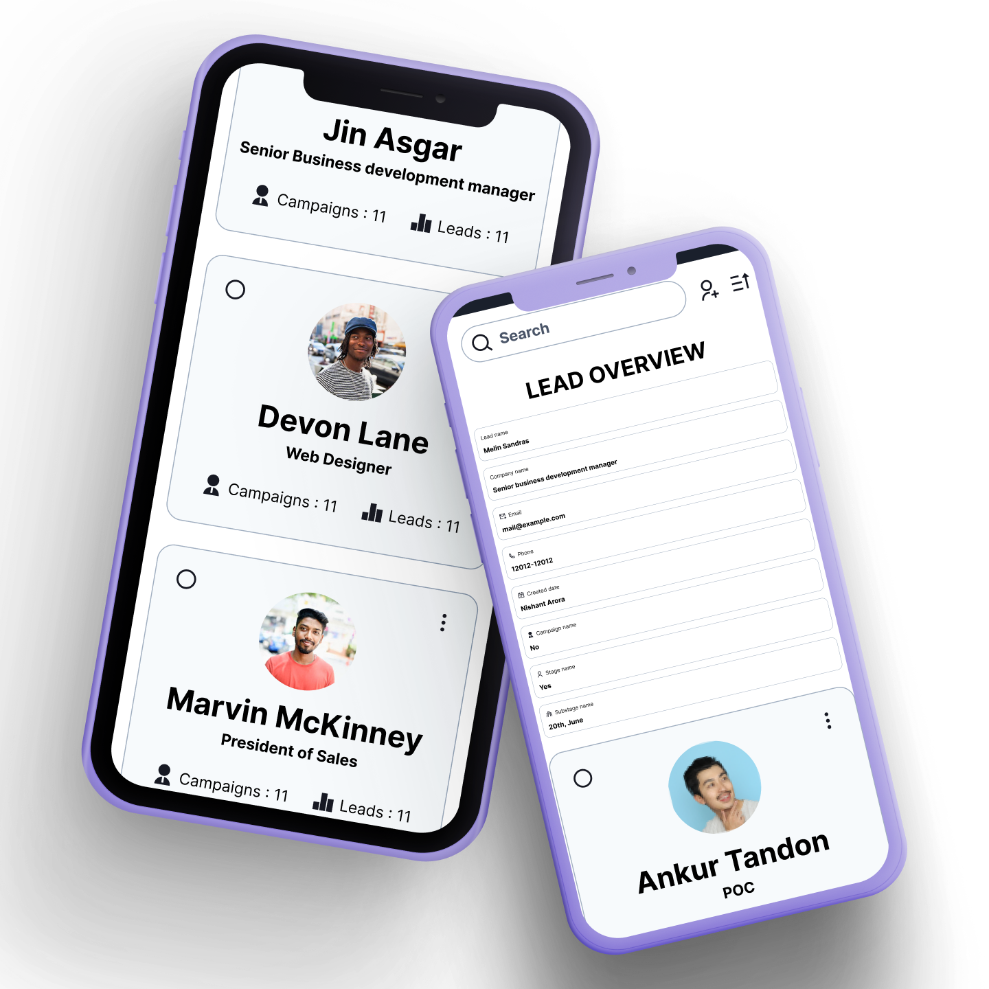 CRM Tool UI Design
